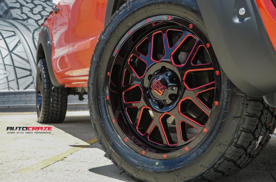 FORD RANGER GRENADE XD SATIN BLACK WITH RED MILLED